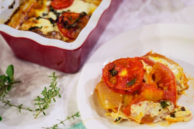 gluten free margherita lasagna