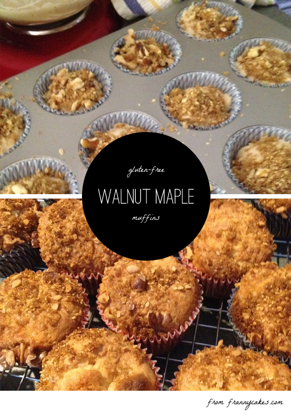 gluten free maple walnut muffins