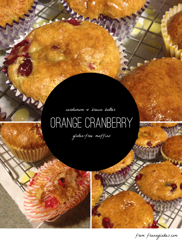 gluten free orange cranberry muffins
