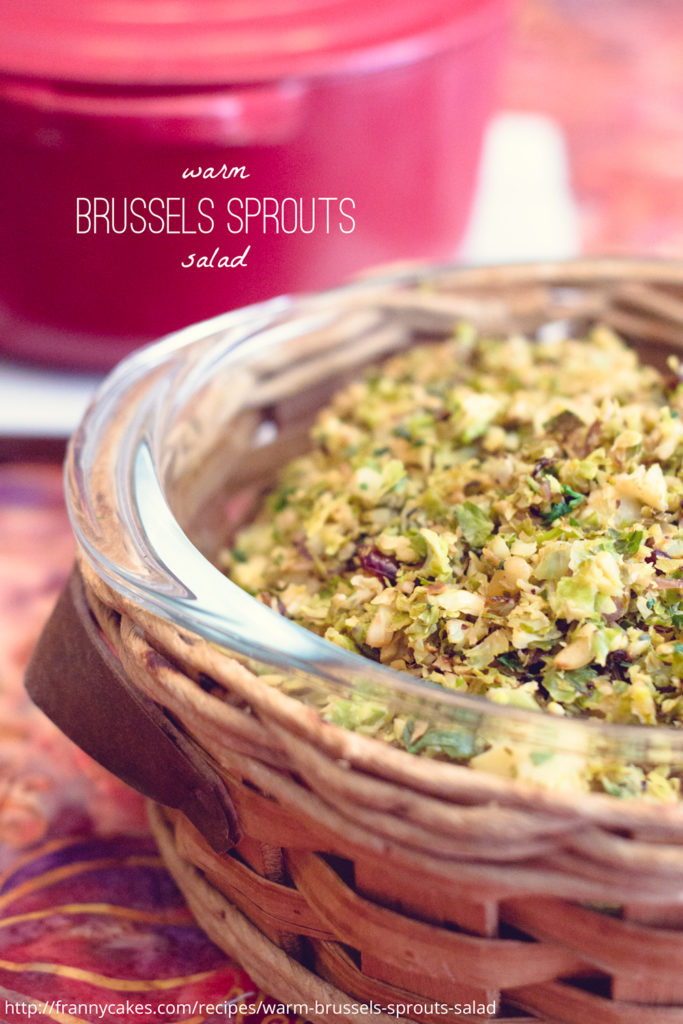 warm brussels sprouts salad | a gluten-free recipe from frannycak