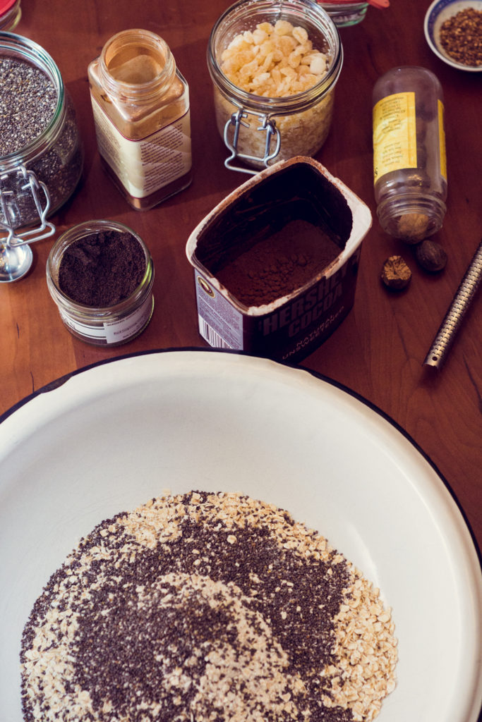 ingredients for home made gluten-free instant oatmeal from frannycakes