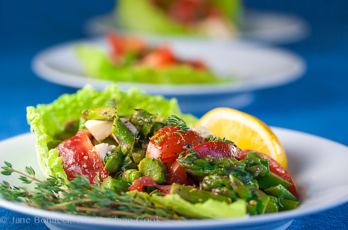 Asparagus Tomato Mozzarella Salad by Jane Bonacci on FrannyCakes