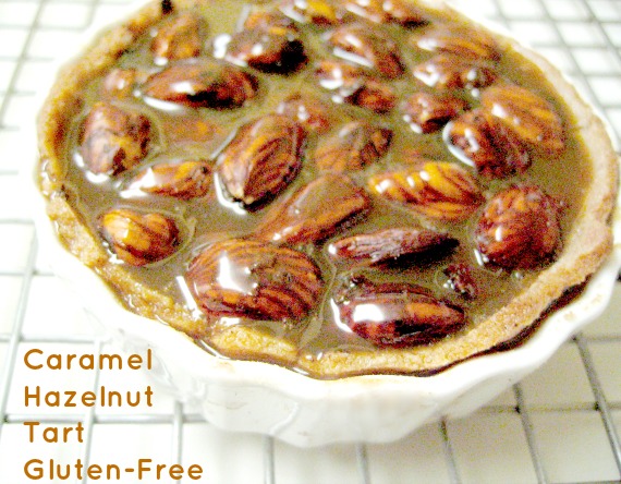 gluten-free caramel hazelnut tart from GF Doctor on FrannyCakes.com