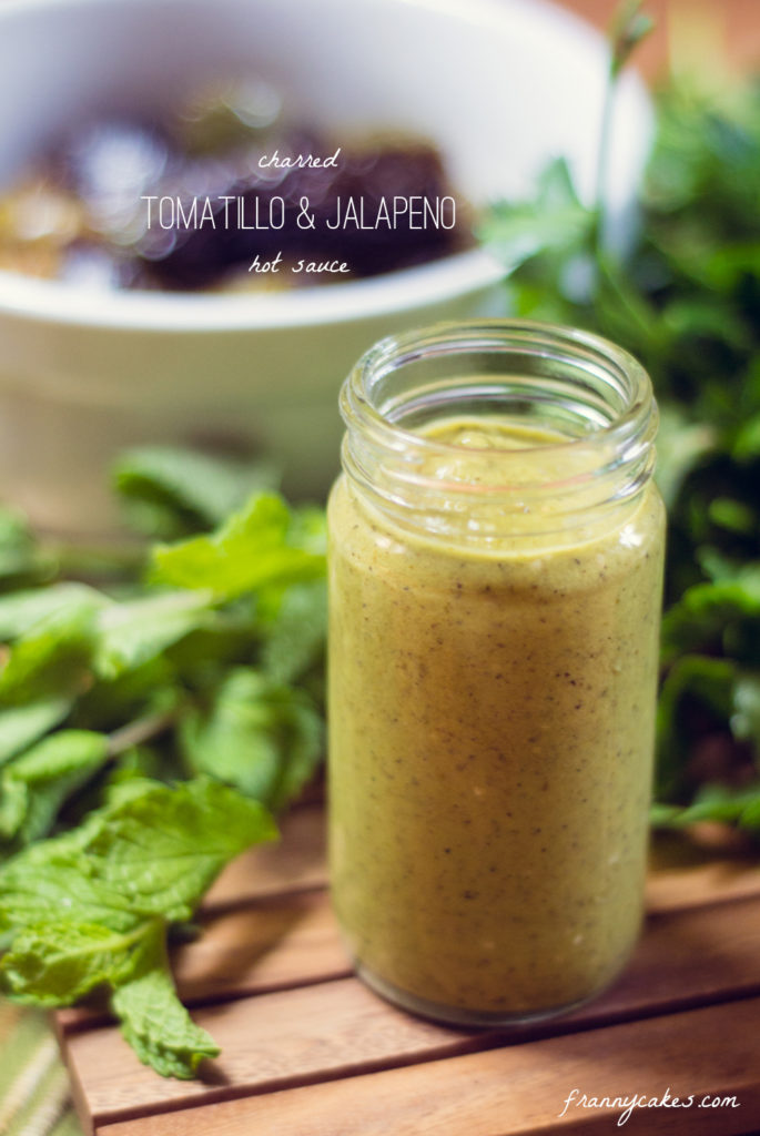 charred tomatillo salsa verde with parsley | a gluten-free recipe from frannycakes.com