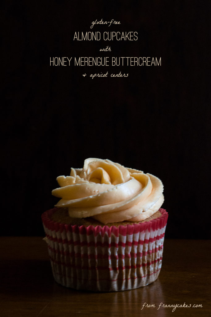 gluten-free almond cakes with a delicate honey merengue buttercream | a recipe from frannycakes