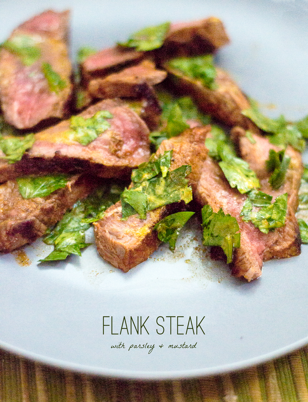 Steak with parsley mustard sauce • Even Curiouser