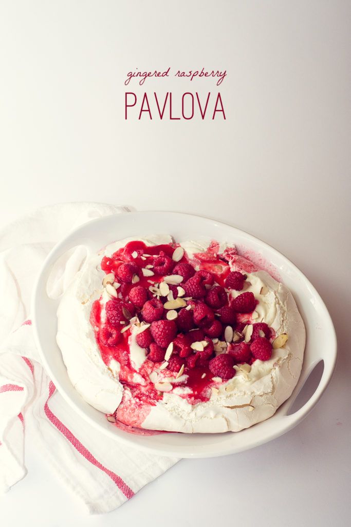 gingered raspberry pavlova | a gluten-free recipe from frannycakes.com